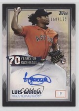 2021 Topps 70 Years of Baseball Series 2 Black 168/199 Luis Garcia Auto 4l3