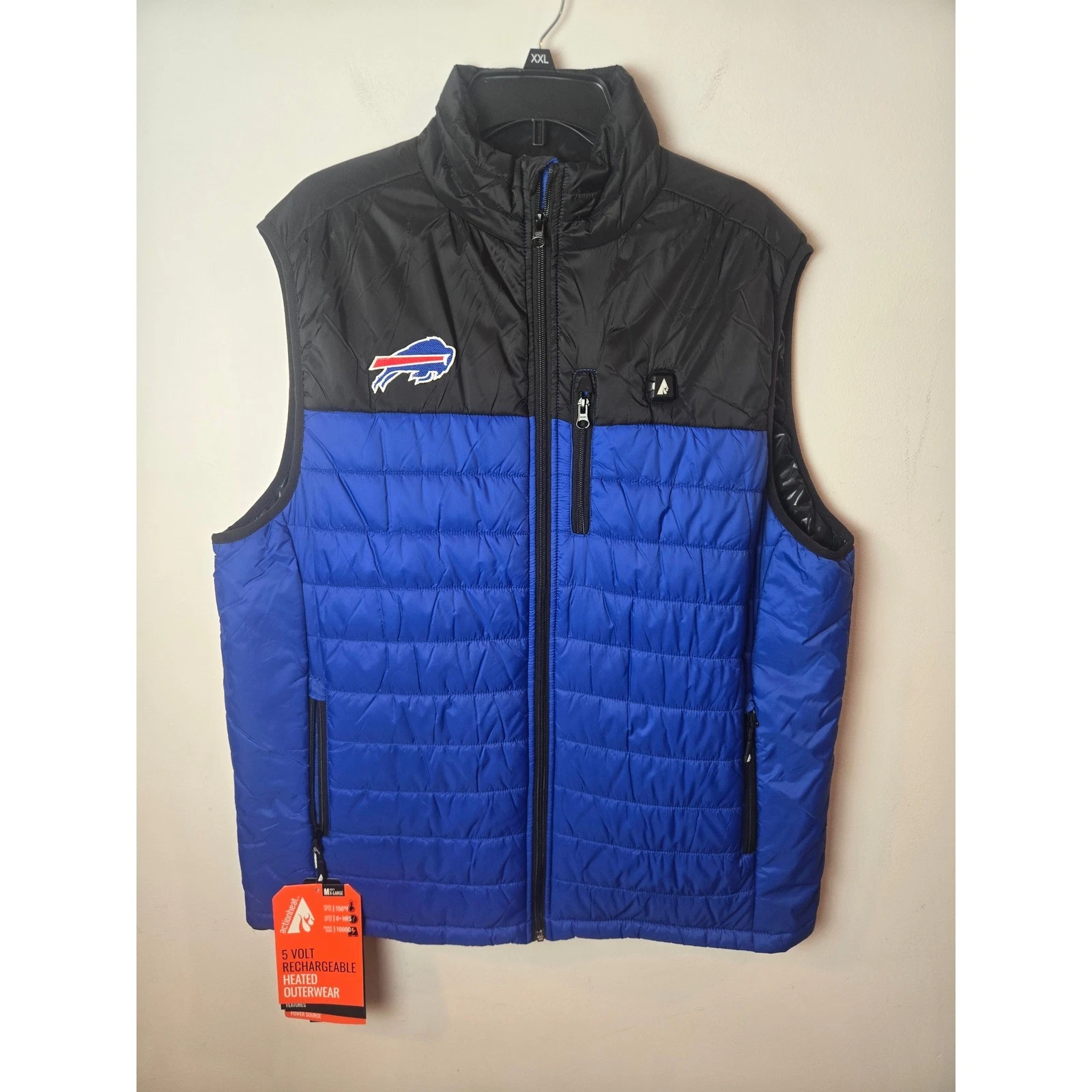 Buffalo Bills ActionHeat 5V Heated Colorblock Full-Zip Puffer Vest Black/Blue XL
Opens in a new wind