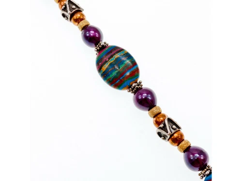 VALENTINO BRACCIALE IN ARGENTO 925 DIASPRO MULTICOLORE MISURA 7 5 IN