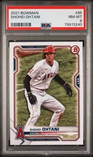 2021 Bowman - Shohei Ohtani #85 PSA 8