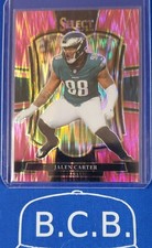 Jalen Carter 2025 Panini Select Premier Level Pink  Prizm Shock - Eagles