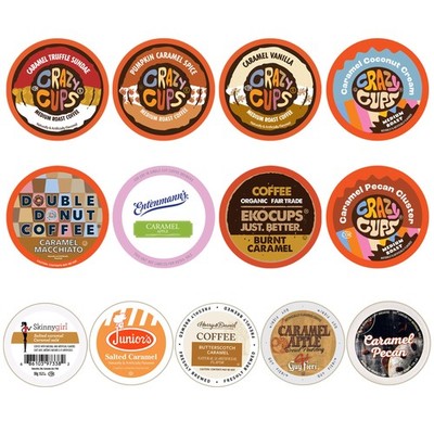 Perfect Samplers Caramel Coffee Pods Variety Pack, Medium Roast for Keurig KC...