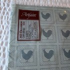 Vtg NIP Country Rooster Blue Gift Wrap Artfaire Cottagecore Wrapping Paper Chick — photo 2