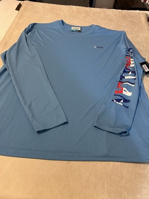 #5859. NEW! Magellan Men's Blue Fish Gear Long Sleeve Pullover Shirt.  3XL NWT