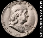 1951-S Silver Franklin Half Dollar - Scarce  High Grade  Lustrous  #K1944