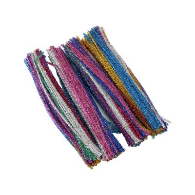 1X(400 Stück Pfeifenreiniger 10 verschiedene Farben Chenille Stiele Bastelbedarf6364