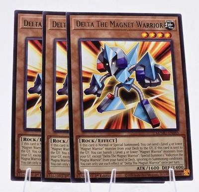 3x Delta The Magnet Warrior MZMU-EN085 (Rare) 1st Ed - NM- Yu-Gi-Oh