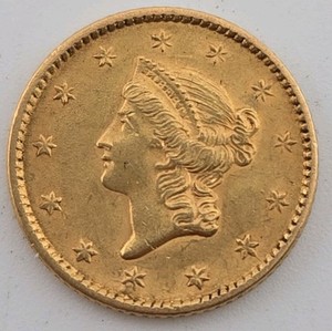 1852 $1 One Dollar Liberty Head Gold Dollar 