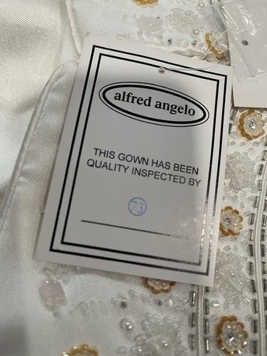 Alfred Angelo White Wedding Dress Two Piece A-Line Size 8 1724 022(TPY) 45580 - Picture 10 of 10