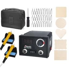 Afantti Pyrography Machine Professional Wood Burning Pen Tool Kit Station Set