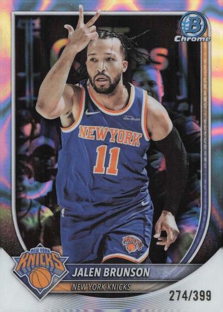 2025-26 Bowman Jalen Brunson Chrome Lava Refractors #/399 #BCV-62