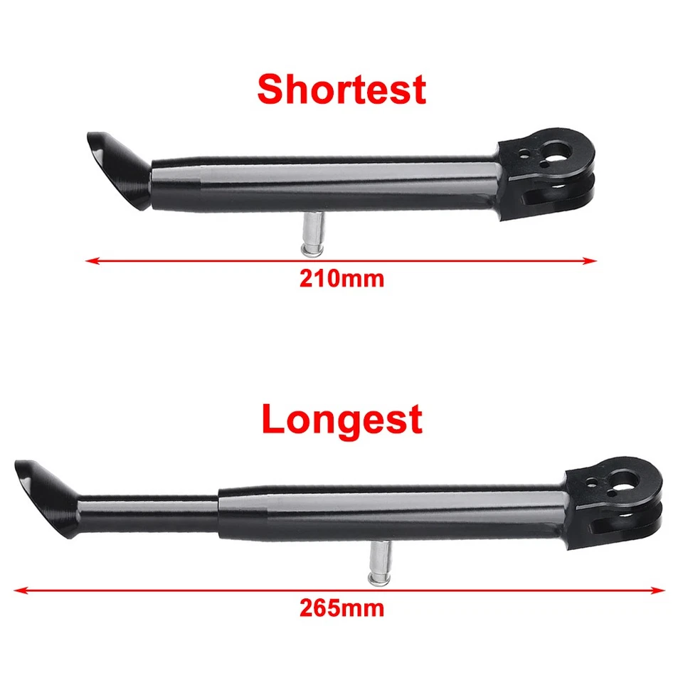 Black Adjustable Side Kick Stands Kickstand For Honda CBR250R CBR600RR CBR1000RR - Imagem 3 de 4