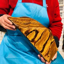 12.32LB  Natural Tiger's Eye Quartz Crystal Rough Mineral Specimen Healing