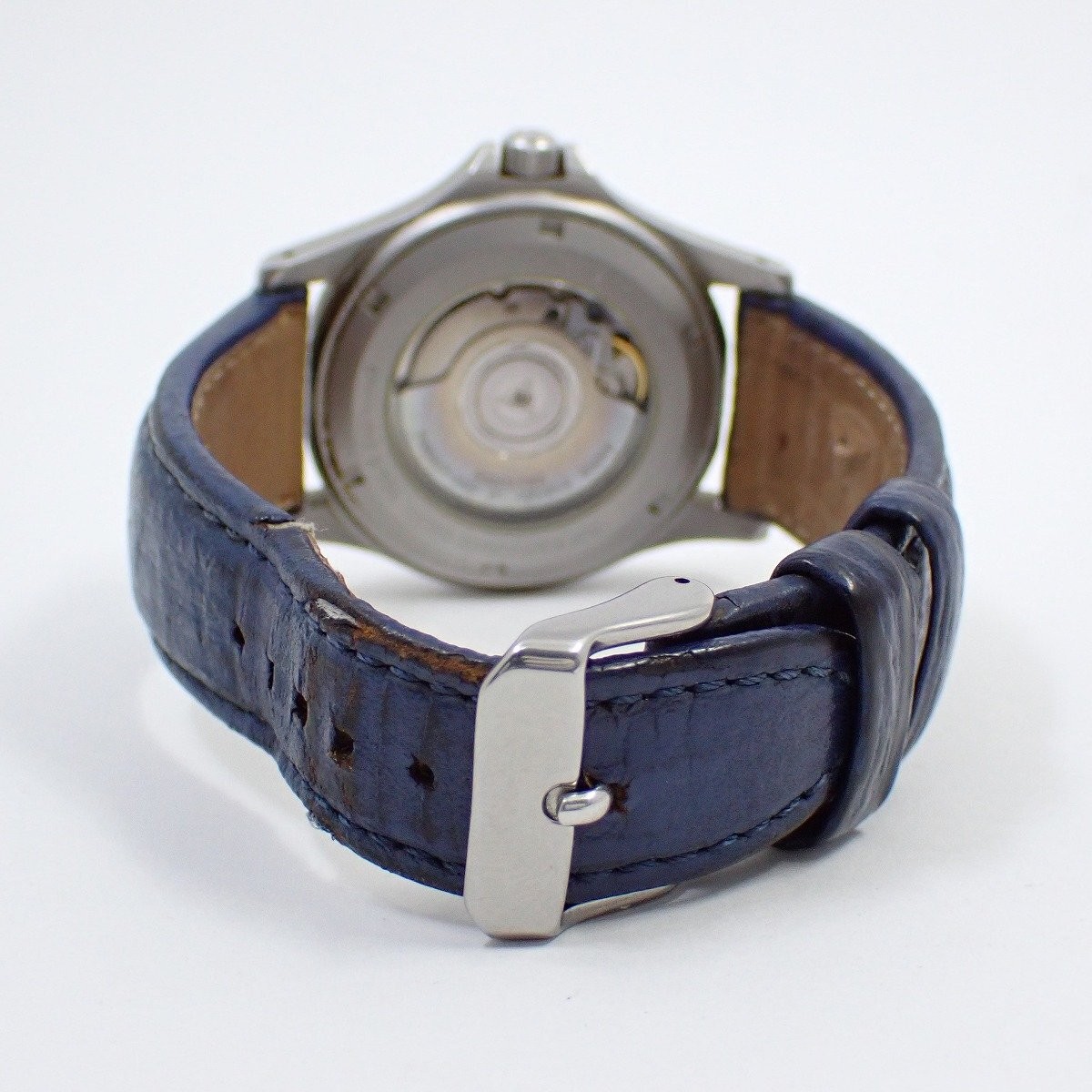 hamilton Khaki King Blue dial with crown mark Back skid 9823