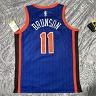 New York Knicks Jalen Brunson Jersey Blue City Large #11 Men’s