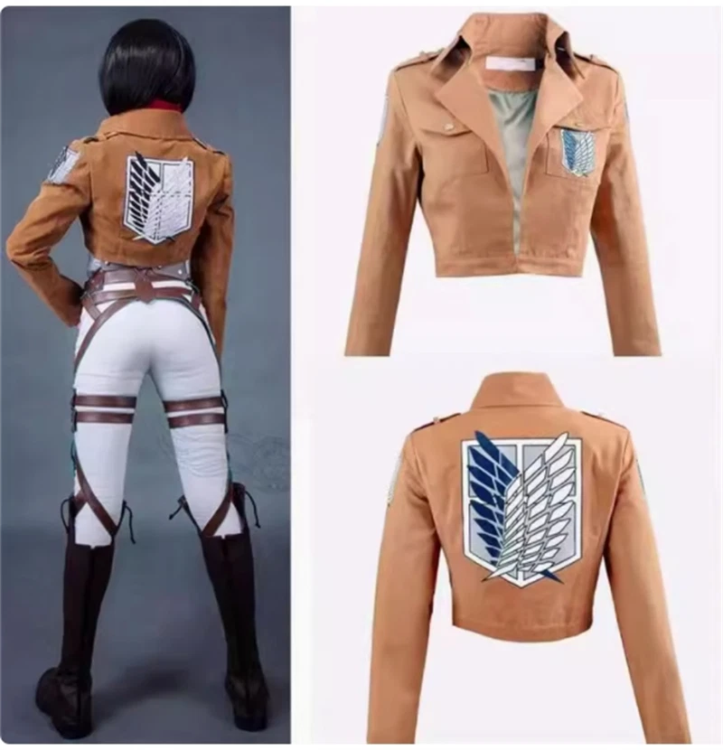 Attack On Titan Eren Jaeger Cuerpo de Investigación Nylon Uniforme Juegos con disfraces Regalos Foto 2 de 4