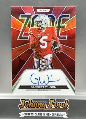 Garrett Wilson 2022 Chronicles Spectra Draft In The Zone Red Auto #22/25 #Z-GWI