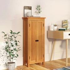 Image of WALPLUS Storage Cabinet 50x22x110 cm Solid Oak Wood Storage Unit