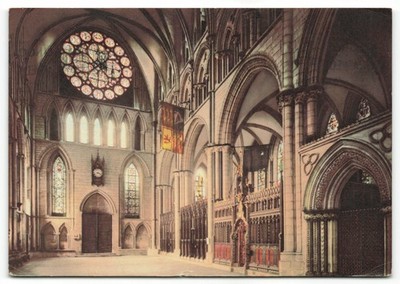 The North Transept and The Dean's Eye Lincoln Cathedral 1963 Postcard