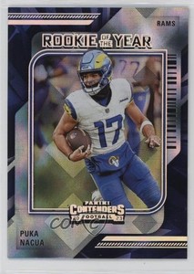 2023 Panini Contenders Rookie of the Year Contenders Silver Puka Nacua #19 RC