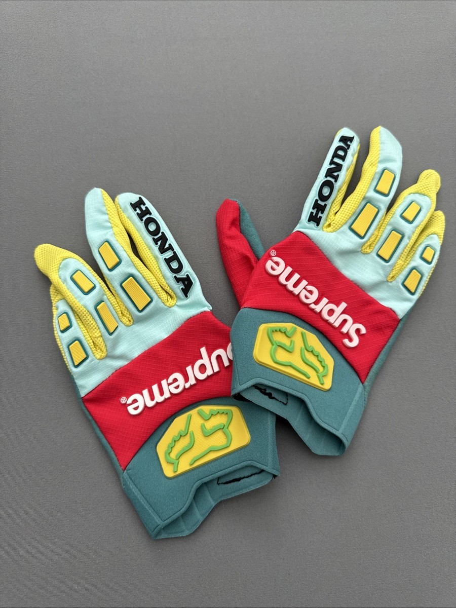 Supreme × Honda Fox × Racing Gloves Supreme X Honda X FOX Racing Gloves New Size Medium | eBay