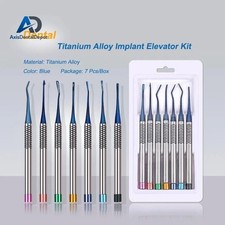 Blue Titanium Alloy Dental Implant Luxating Root Tooth Elevator Knife 7pcs/kit