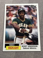 1984 Topps - 1983 Highlight Rickey Henderson #2 Oakland Athletics HOF NM+