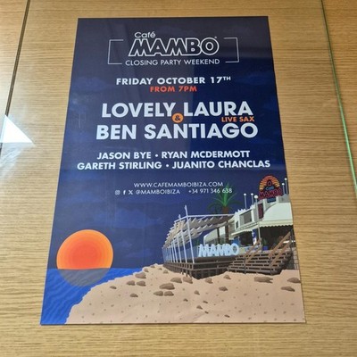 CLOSING WEEKEND 17/10/25 @ CAFE MAMBO 2025 - IBIZA CLUB POSTERS - DJ HOUSE MUSIC