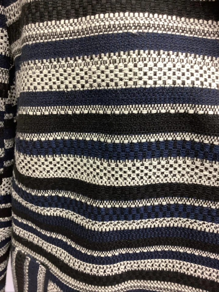 Ladies Gallery Black Blue White Horizontal Stripe Coat Jacket BNWT Size UK 10 - Image 3 of 4