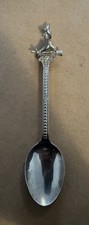 Vintage Figural Souvenir Spoon Features A Decorative Witch On A Broomstick VGC