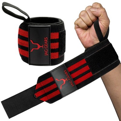 JAG GEAR Wrist Wraps for Weightlifting, Powerlifting, Gym, Red