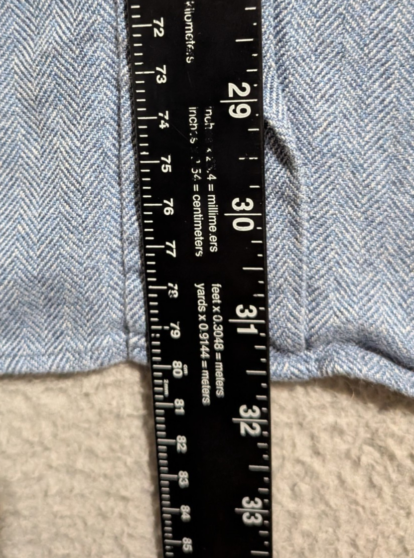 Faconnable Men`s Blue Herringbone Button Down Lon… - image 10