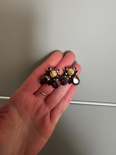 Gorgeous handmade fly Swarovski and glass crystal earrings - Picture 4 of 5