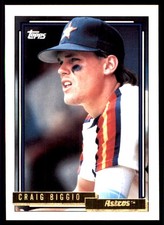 Craig Biggio 1992 Topps #715 Houston Astros MLB READ FREE SHIPPING AutographDen