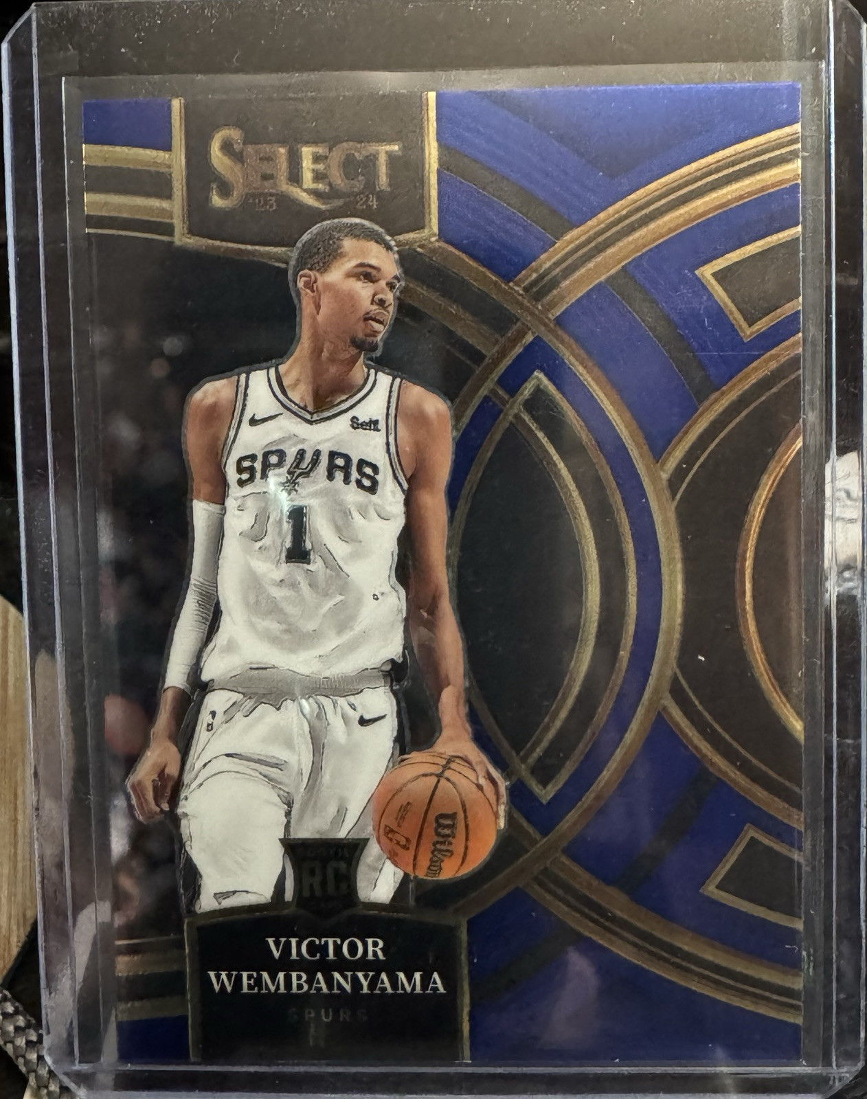 2023-24 Panini Select Victor Wembanyama Blue Rookie Premier Level 121