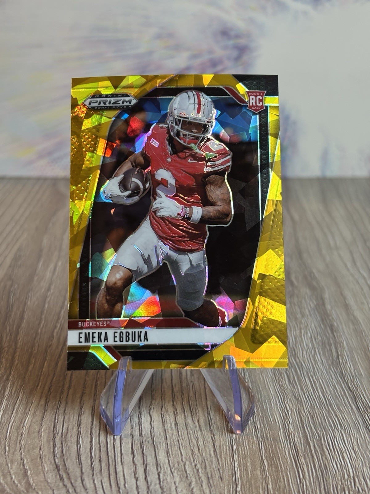 2025 Panini Prizm Draft Picks - Emeka Egbuka #85 Gold Ice Prizm (RC) Ohio State