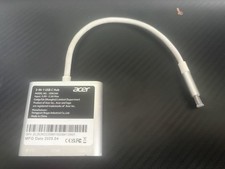 Acer USB C HDMI Adapter, 4K C Hub 100W PD, USBA 3.0 Port, Silver Brand New OoB