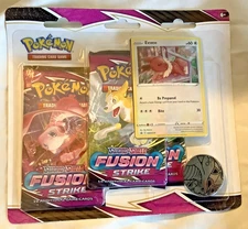 Pokemon 1 x - Fusion Strike 3 pack Blister New Factory Sealed