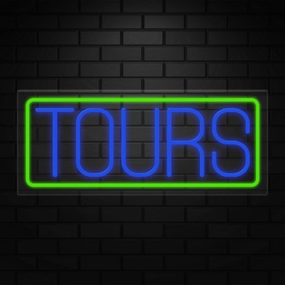 Tours Neon Sign for Retail Displays | LED Flex Neon | 24''W x 10''H x 1''D