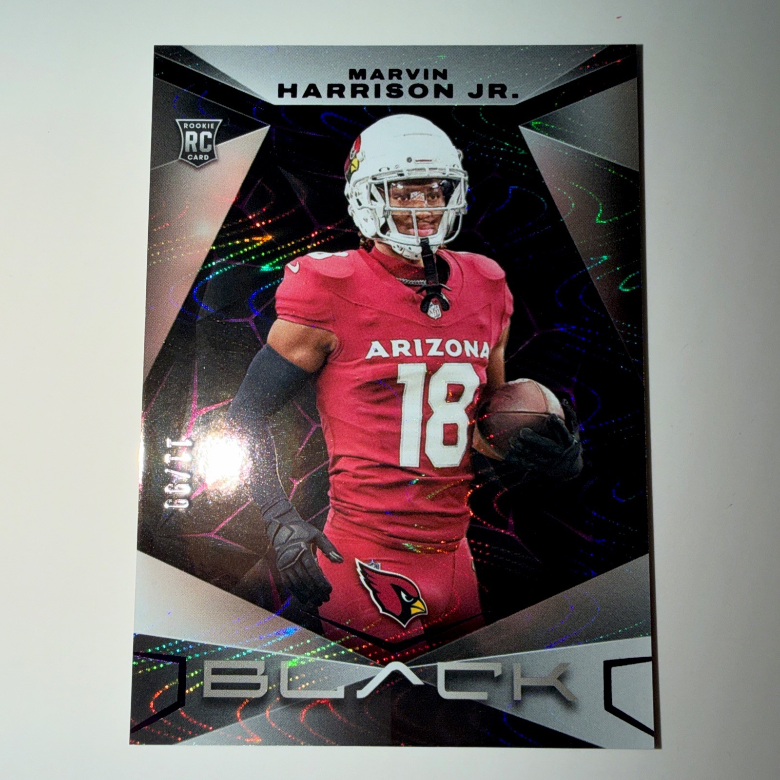 2024 Panini Black #175 Marvin Harrison Jr. RC Rookie 16/99 Cardinals MIC