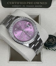 ROLEX CERTIFIED STUNNING 34mm DATE STEEL  BOX AND CERTIFICATES