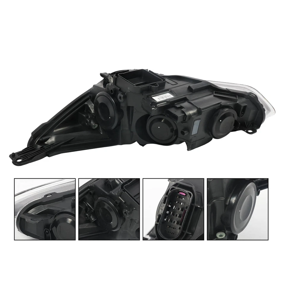 Passenger Side Halogen Headlight Black W/LED DRL For 2015-2018 Ford Focus Foto 4 de 4