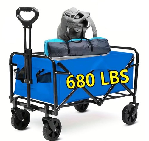 Schwerlast All Terrain klappbarer Wagen Wagen 220 Pfund/450 Pfund/680 Pfund Allzweckwagen - Bild 7 von 8