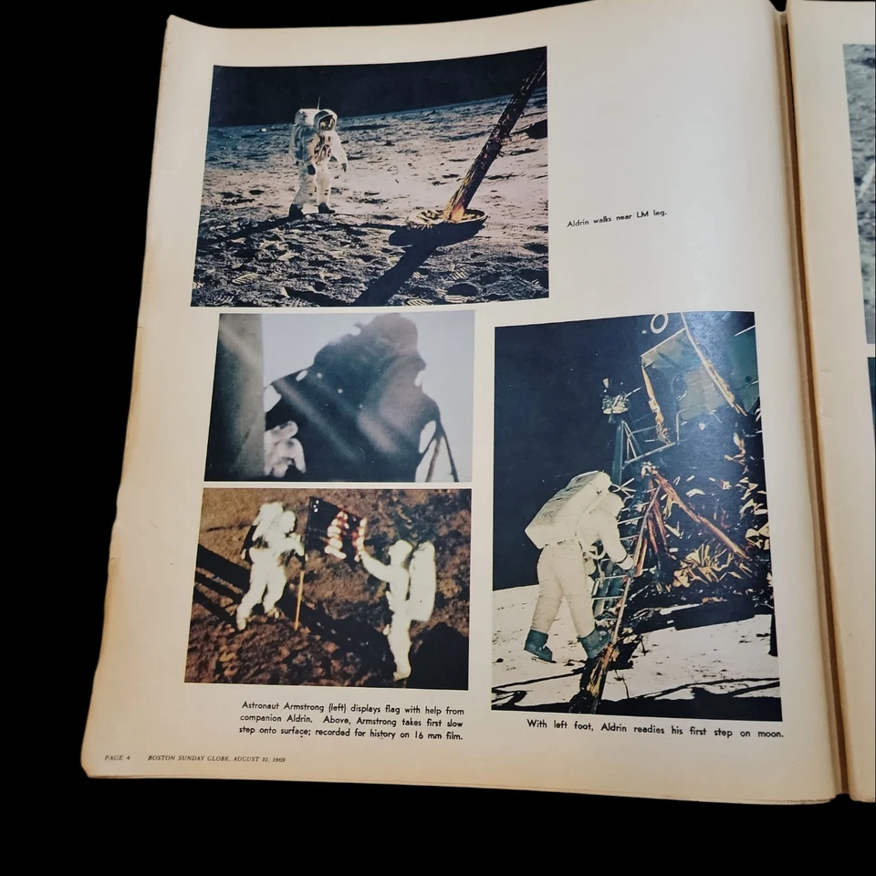 Man on the Moon Souvenier Issue Boston Sunday Globe ~ August 1969 Ephemera - Image 2 of 4