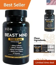 Enhance Your Mood & Energy with Beast Mind Energy Pills - 200mg Lion's Mane