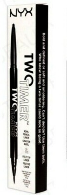 NYX Zwei Timer Khol Bleistift & Filzspitze Liner (schwarz)