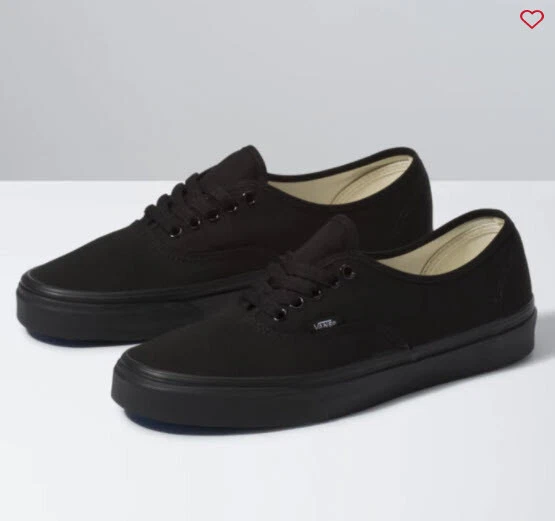 VANS Unisex New Authentic All Black Van’s (Black Black) size 6M or 7.5W