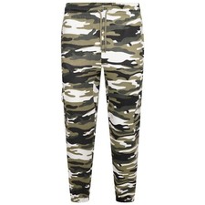 Mens Cargo Combat Camouflage Jogging Bottoms Army Fleece Tracksuit Joggers Pants