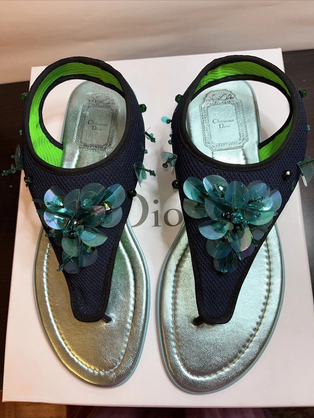Sandales Dior couchers de soleil, 39,5 authentiques