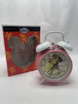 Vintage 1991 Sunbeam Disney s Beauty And The Beast Double Bell Alarm Clock W Box
